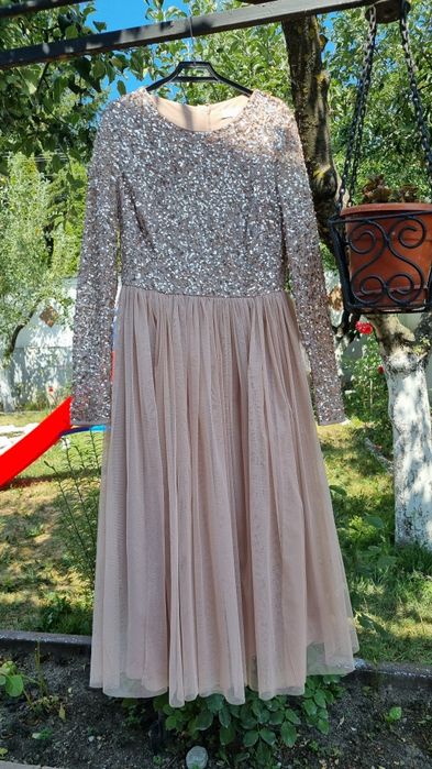 Rochie eleganta de dama masura M, Maya Bridesmaid, midi, o purtare