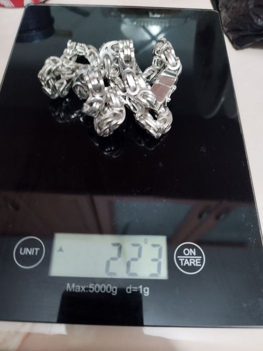 Цепь серебренная вес 223 грамм