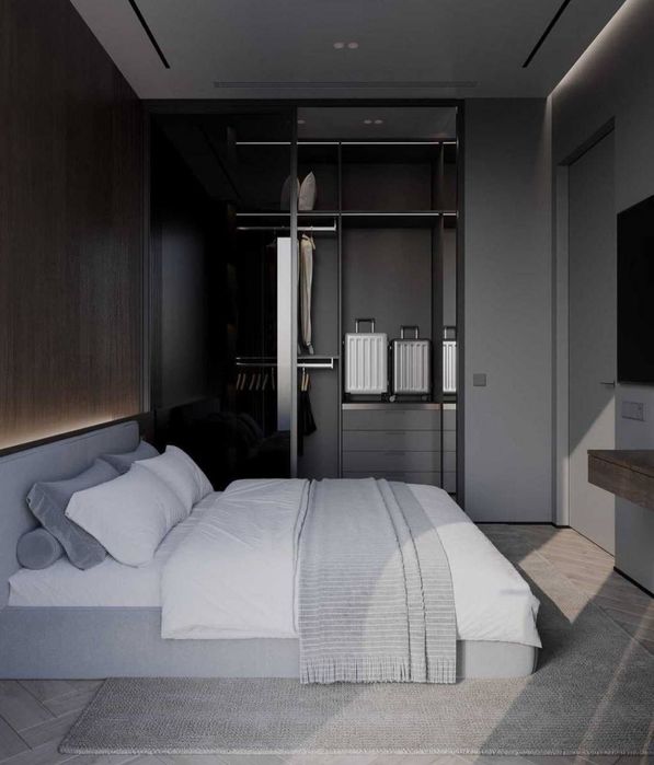 2-комн 42м² Parkwood Мирабад кухня-зал спальня дизайн проект в подарок