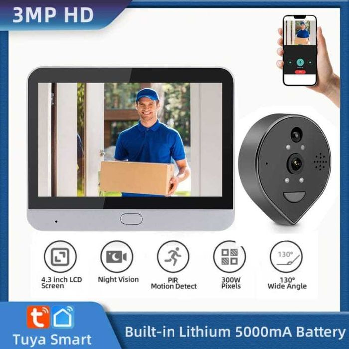 Sonerie Video Inteligentă BEXTGOO OB-2K1 – Wireless Video Doorbell, Cameră 2K