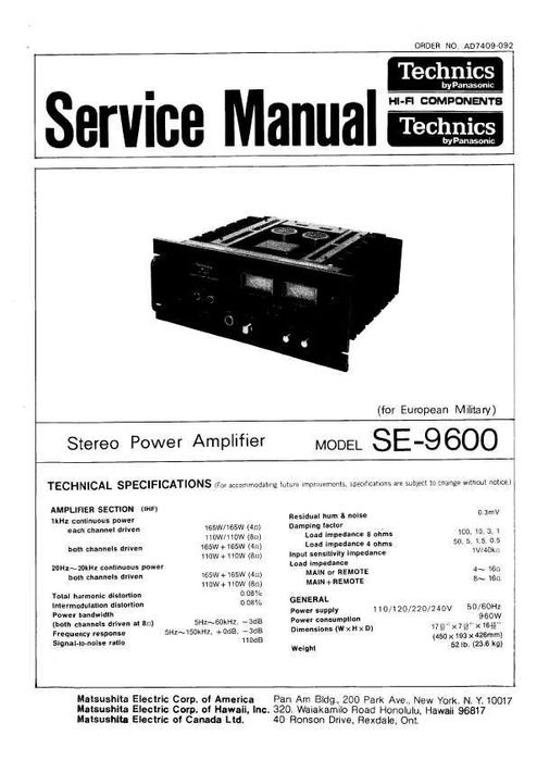 Technics SE-A9600 топовый Made in Japan