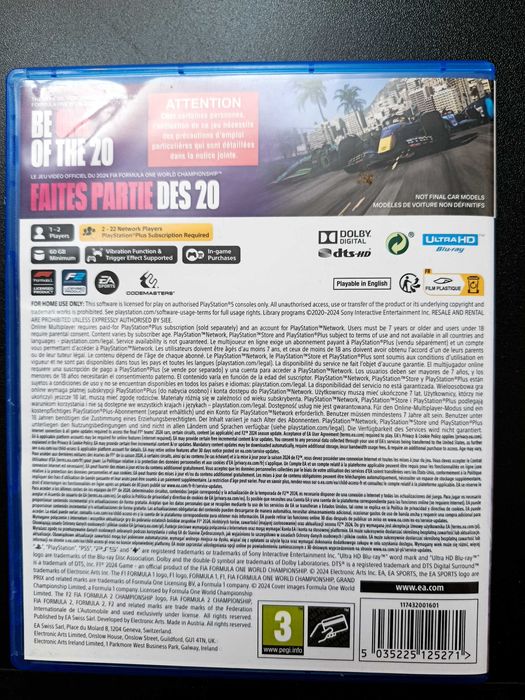 Joc F1 2024 pentru PlayStation 5 (compatibil cu PS4)