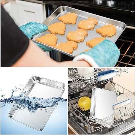 2 броя тави за печене  от неръждаема стомана