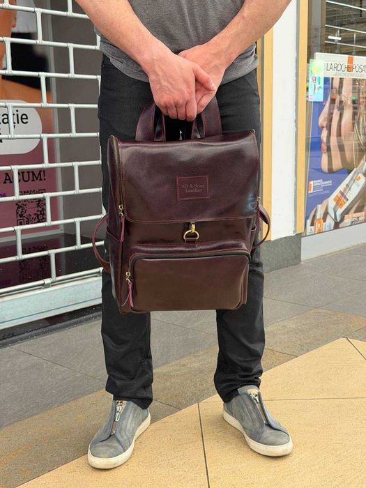Rucsac din piele naturală. Rucsac pentru laptop. Laptop backpack
