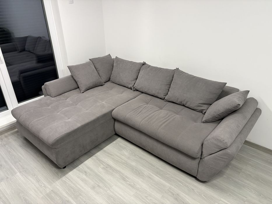Colțar / canapea extensibil gri – stare foarte bună