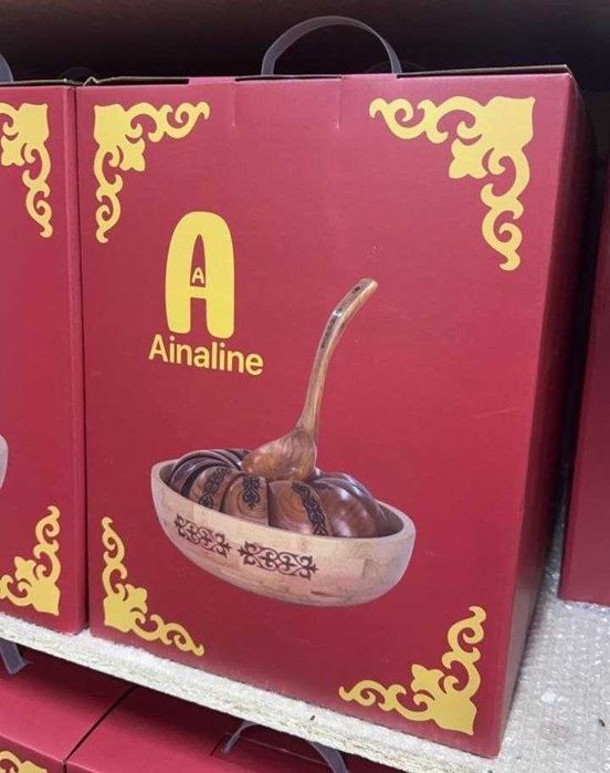 Деревянный набор тегеш, набор для кумыса.