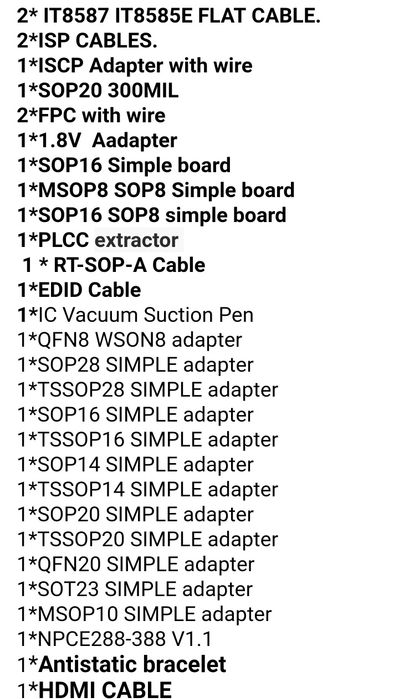 Programator universal RT809H EMMC-Nand FLASH+ 53 ADAPTOARE+ altele Nou