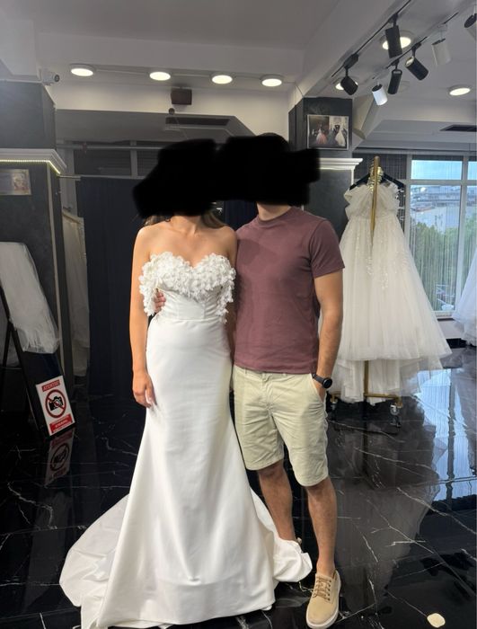 Vand rochie de mireasa, bretele detasabile+ cadou