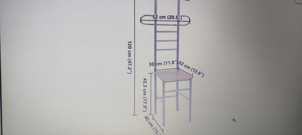 Универсални  столове, за сядане и дрехи 2 бр, метал