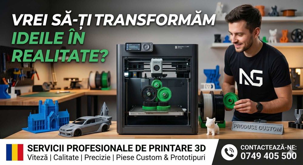 Servicii Printare 3D Profi - Rapiditate și Calitate (Bambu Lab)