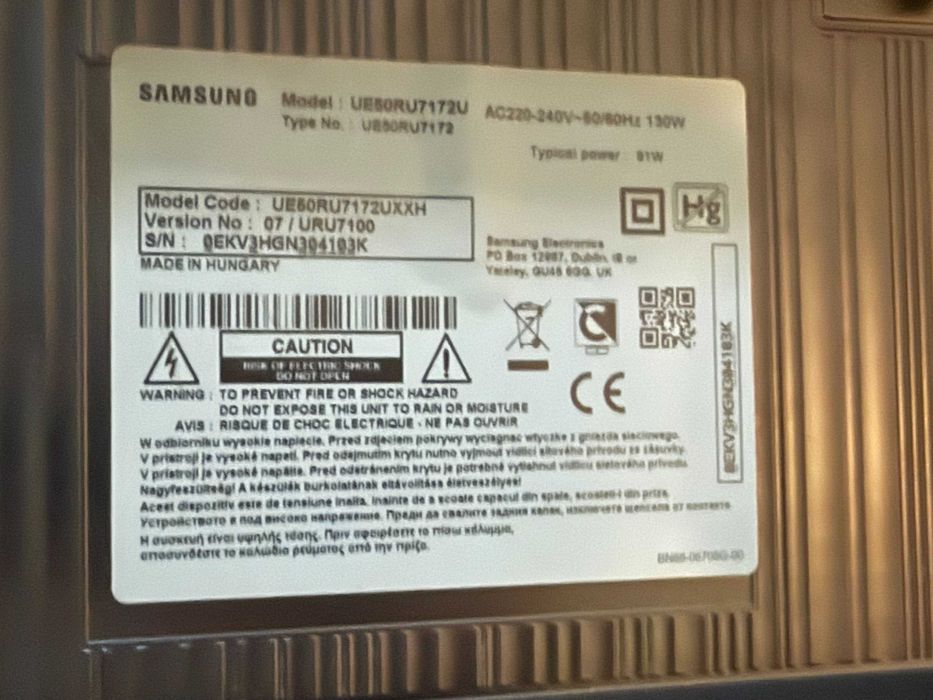 Телевизор 50" Samsung 4K 50RU7172 - UE50RU7172UXXH