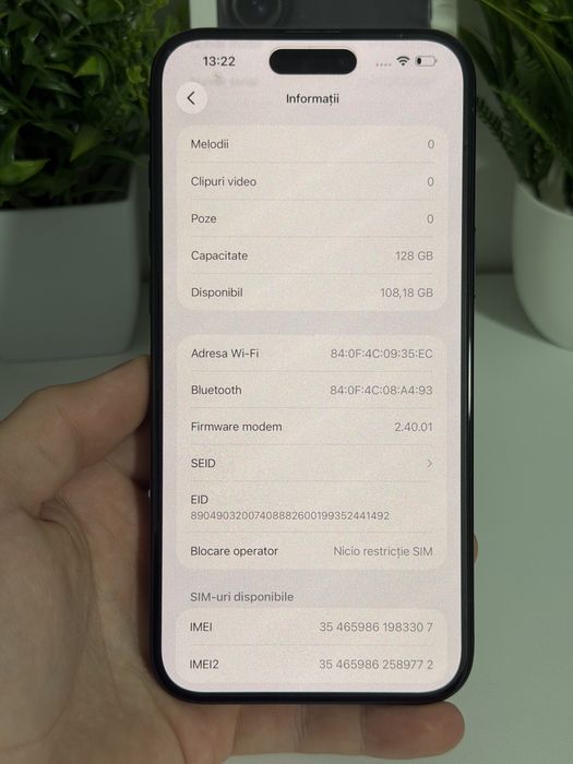 Iphone 16 plus 99% fullbox