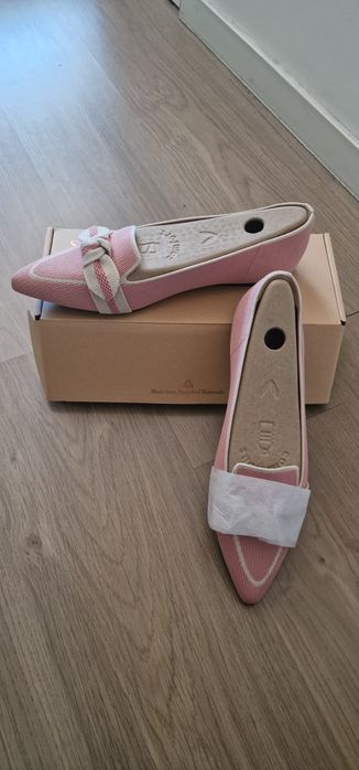 Balerini roz cu dungi albe Vivaia 42