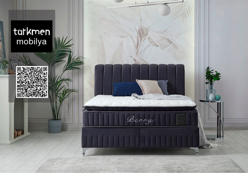 Тапицирано легло Berry с матрак.