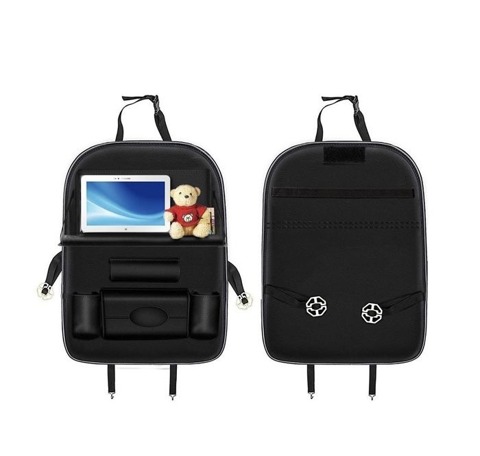 Мултифункционален органайзер за автомобилна седалка – черен