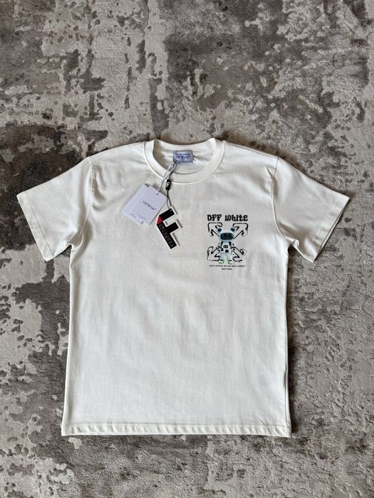 Tricou Off white alb/negru
