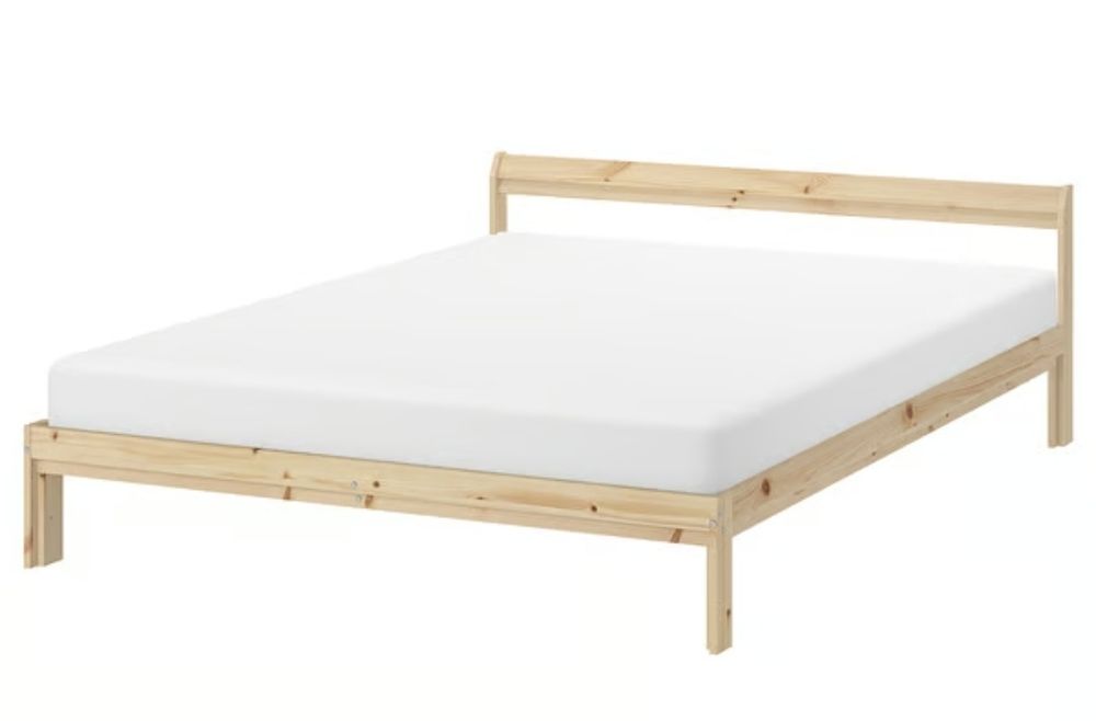 Pat ikea din lemn cu saltea