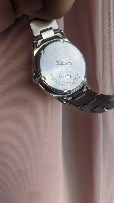 Ceas Seiko solar titan V157-0BX0 cadran negru sunburst, hacking
