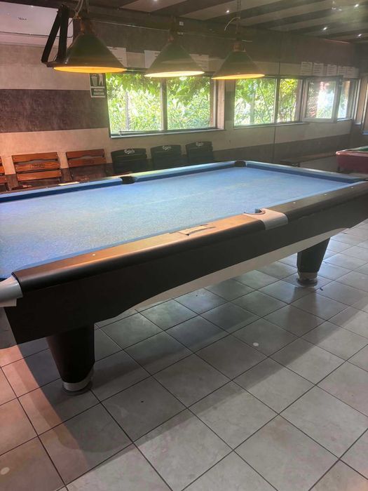 Masă biliard profesională PROSTAR (9 FT), Ardezie, Suport Deluxe, Bile Aramith