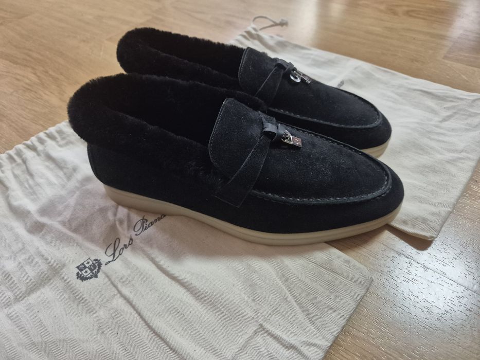 Loro Piana мокасини с ест.пух