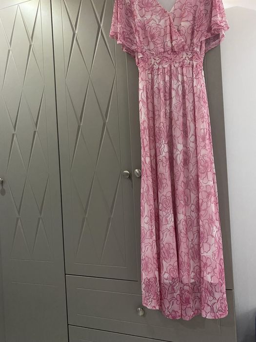 Rochie lunga cu flori plus o rochița