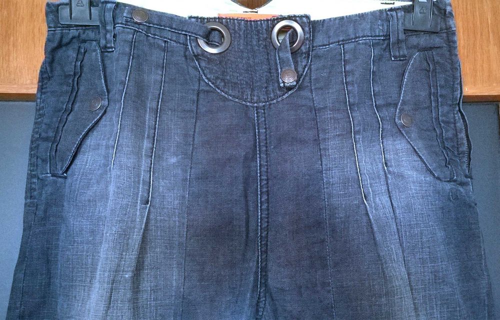 Blugi trei sferturi Street One cu buzunare fata spate si pense