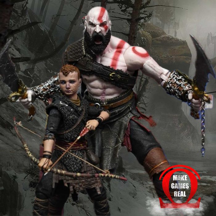 Екшън фигура God of War Kratos & Atreus