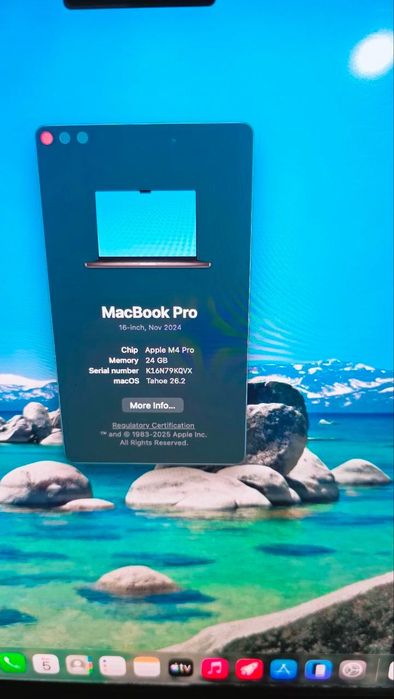 Macbook pro M4 pro 16" 24/512 ideal holatda