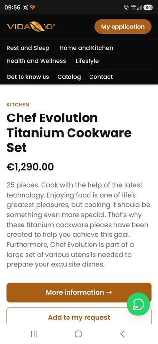 Set de vase de gătit Chef Evolution din titan