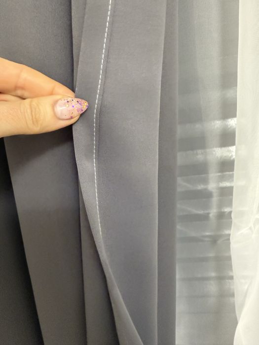 draperie gri 2 buc 150/300 cm