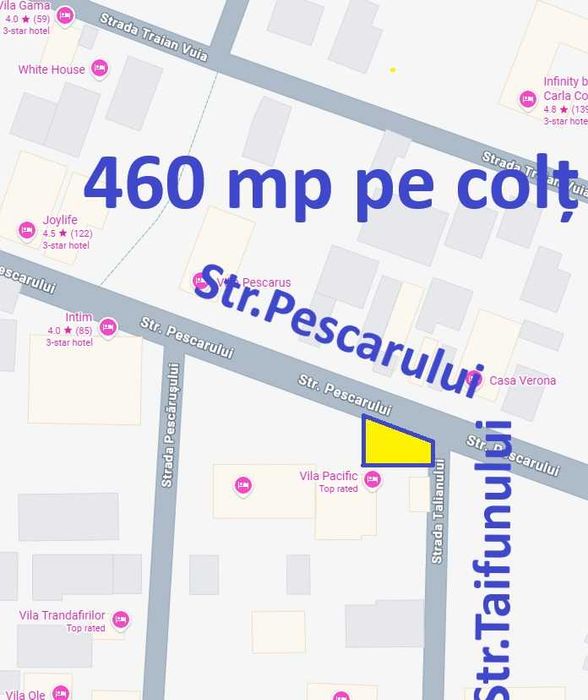 460 mp, dublă deschidere, la intersecția străzilor Pescarului și Taifunului.