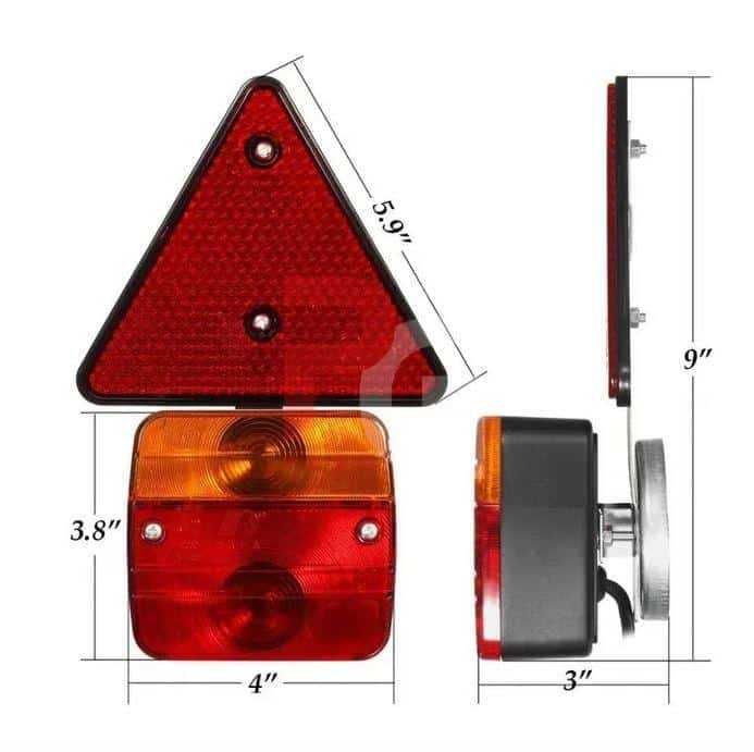 Стоп Стопове за ремарке – триъгълни с магнит,кабел и букса