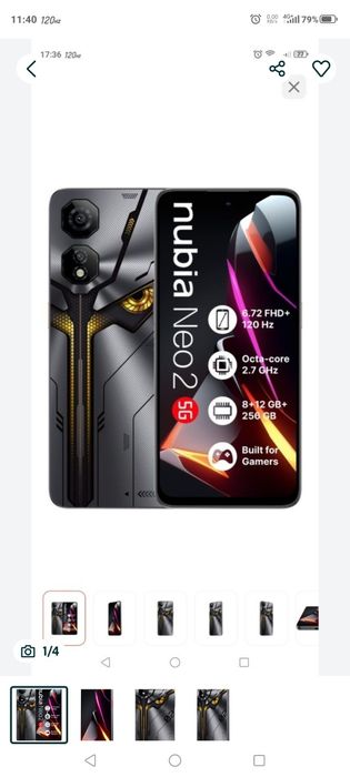 Смартфон ZTE Nubia neo 2 5g.