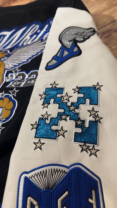 Jacheta Off White Varsity Bomber Jacket M