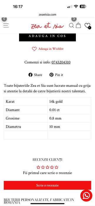 Bratara Zea et Sia aur alb si diamant