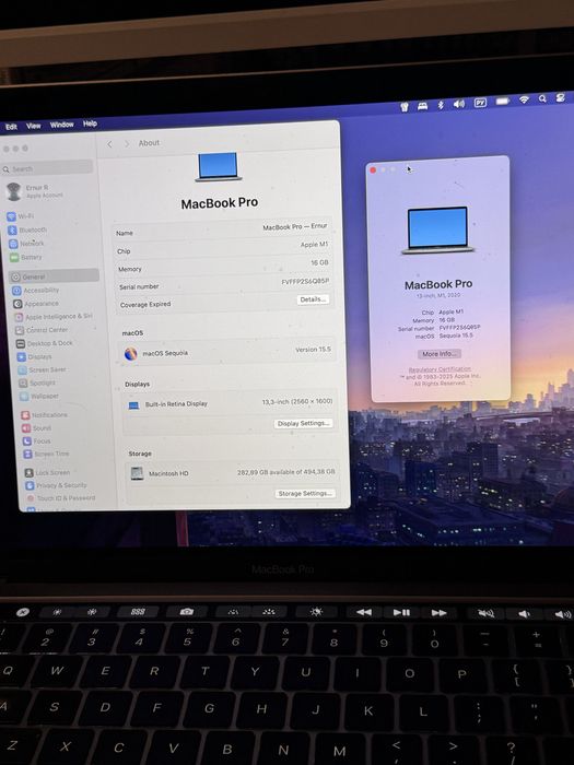 macbook m1 pro 2020 13,3 inch