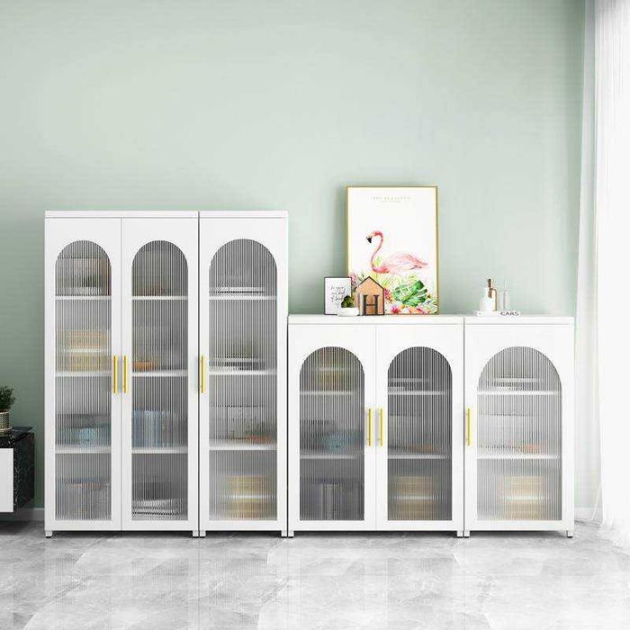 Сервант для посуды с полками и дверцами белый и черный в наличии есть