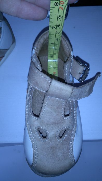 Pantofi nr. 19, din piele naturala, old patina, Germania - UTILIZATI