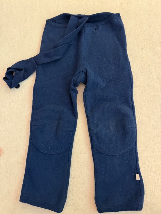 Pantaloni / salopeta Disana, din lana fiarta, 2-3 ani