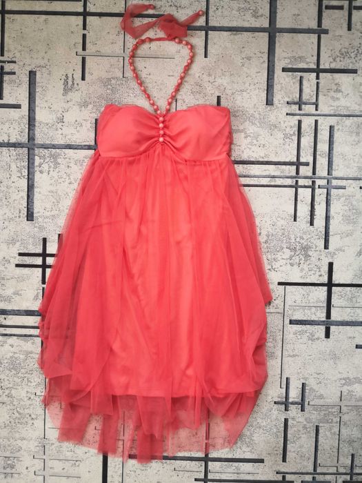 Официална розова рокля