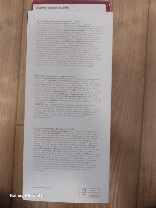 Фотоепилатор IPL Philips Lumea Seria 9000 BRI958/00 и защитни очила