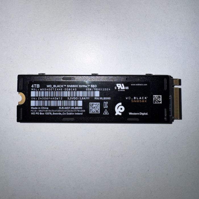 SSD WD Black 4tb / Western Digital SN850X HS 4TB with Heatsink PCle 4.0 WDS400T2XHE