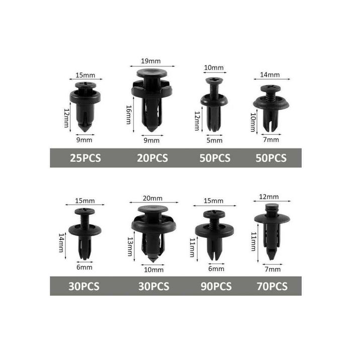 Комплект щипки за кори и тапицерия 635 части – Автомобилни клипсове