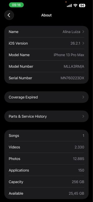 Iphone 13 Pro Max 256GB