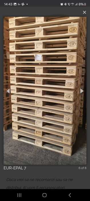 Paleti Euro Europaleti noi  800 x 1200 avem si non euro mobilier depoz