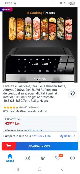 Friteuza aer cald Leihmann