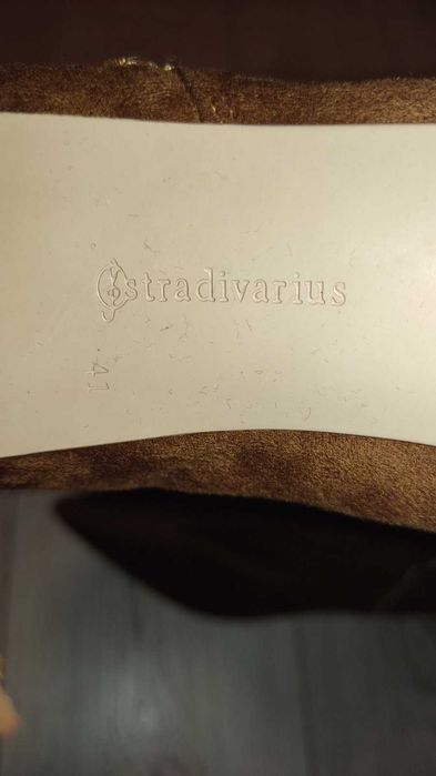Елегантни маркови дамски кожени боти, Stradivarius, номер 41