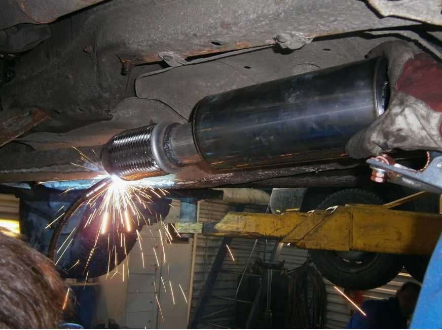 Ремонт глушителя.