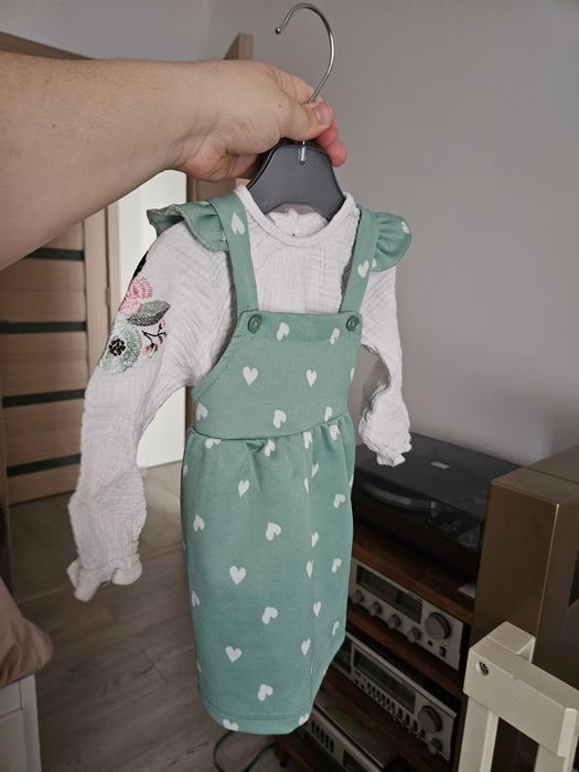 Salopeta body si rochita (sarafan) bebe fetita 3-6 luni