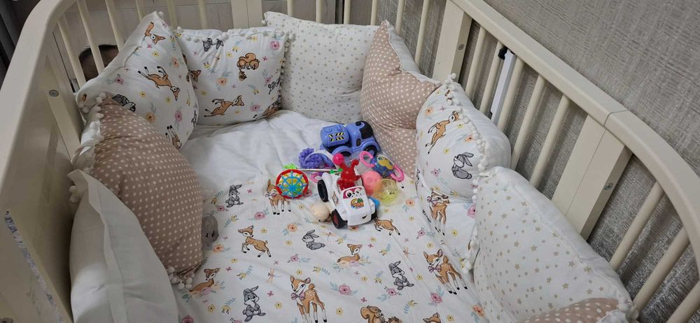 Детский манеж бежевый